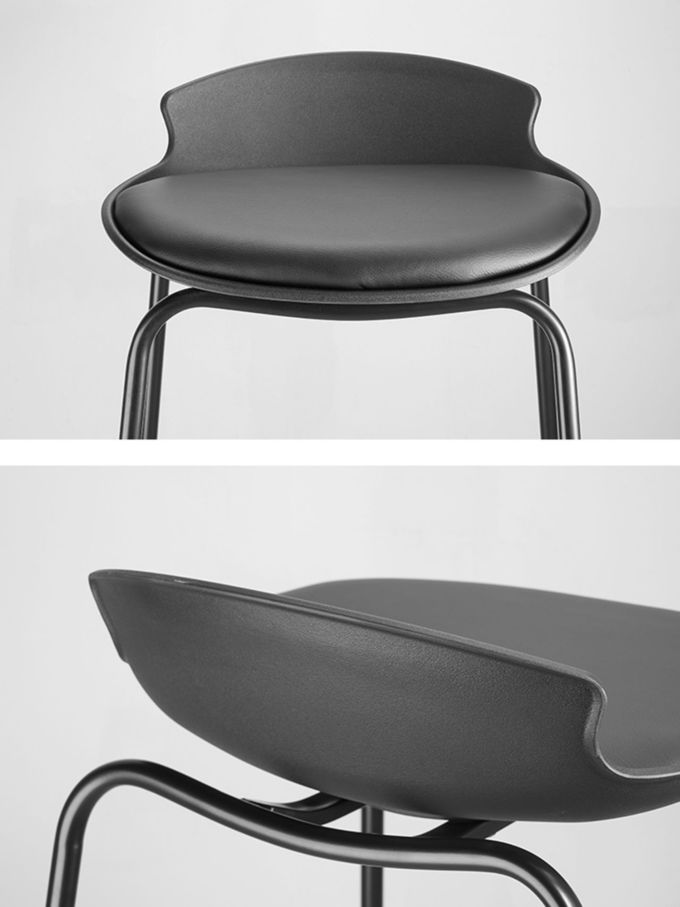 Classic Black Bar Stool Light Weight And Sophisticated Leather Bar Chairs 2