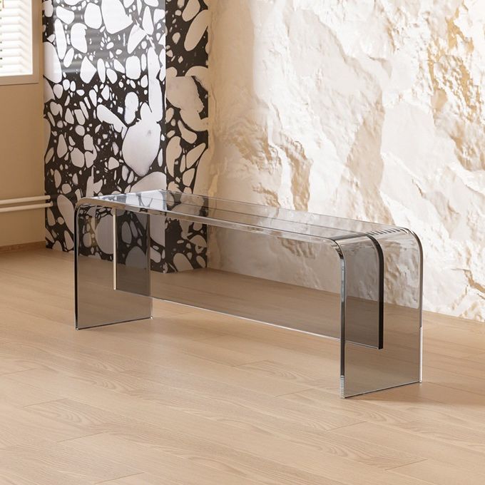 Transparent Suspended Acrylic Bench Living Room Doorway Shoe Dining Bench 5