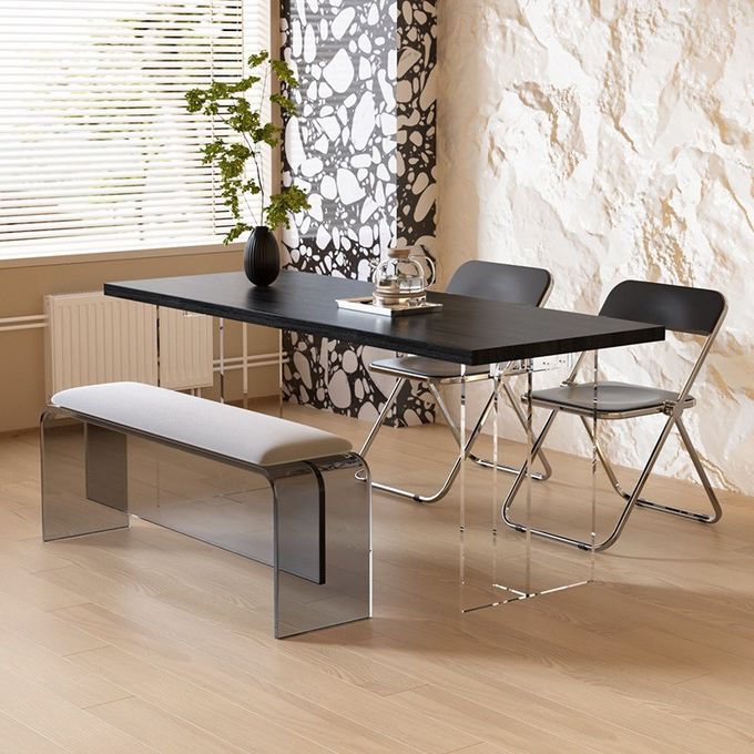 Transparent Suspended Acrylic Bench Living Room Doorway Shoe Dining Bench 1