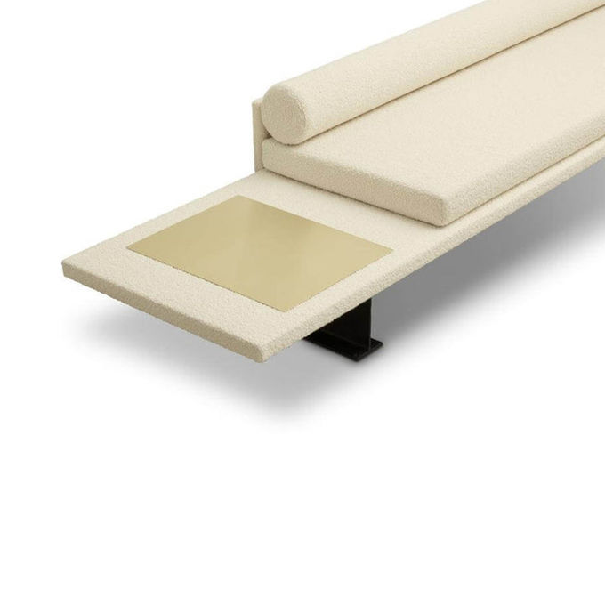 Light Luxury Metal Fabric Sofa Stool Shoe Change Bedside Cloakroom Bench ODM 2