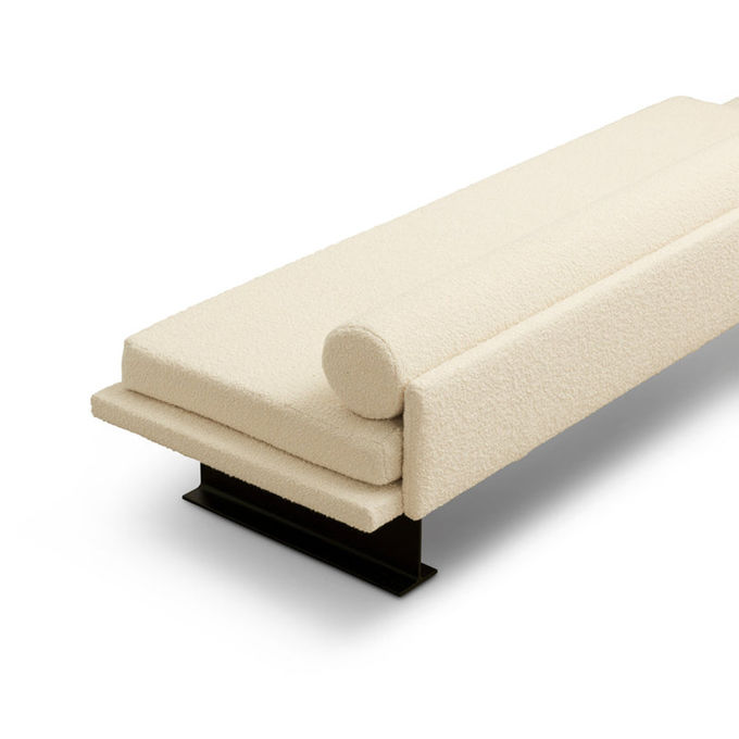 Light Luxury Metal Fabric Sofa Stool Shoe Change Bedside Cloakroom Bench ODM 3