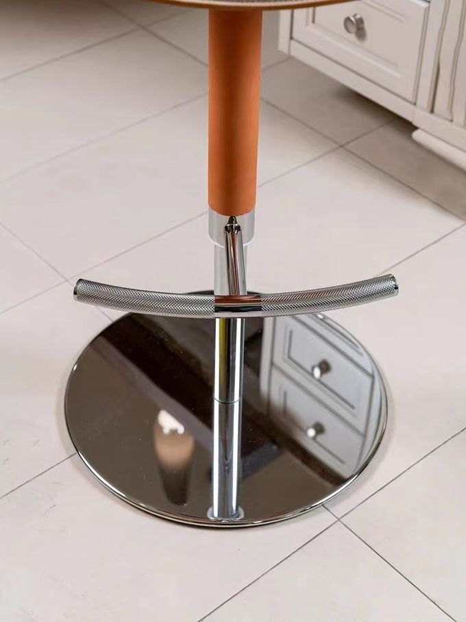 Adjustable Stylish Bar Stools Modern White Minimalist SS Base For Casual Entertainment Area 0