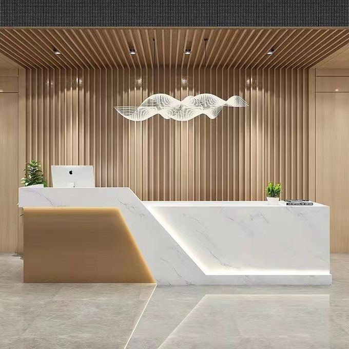 Commercial Hotel Lobby Furniture Upscale Hotel Reception 5 Models Open Front Desk 1