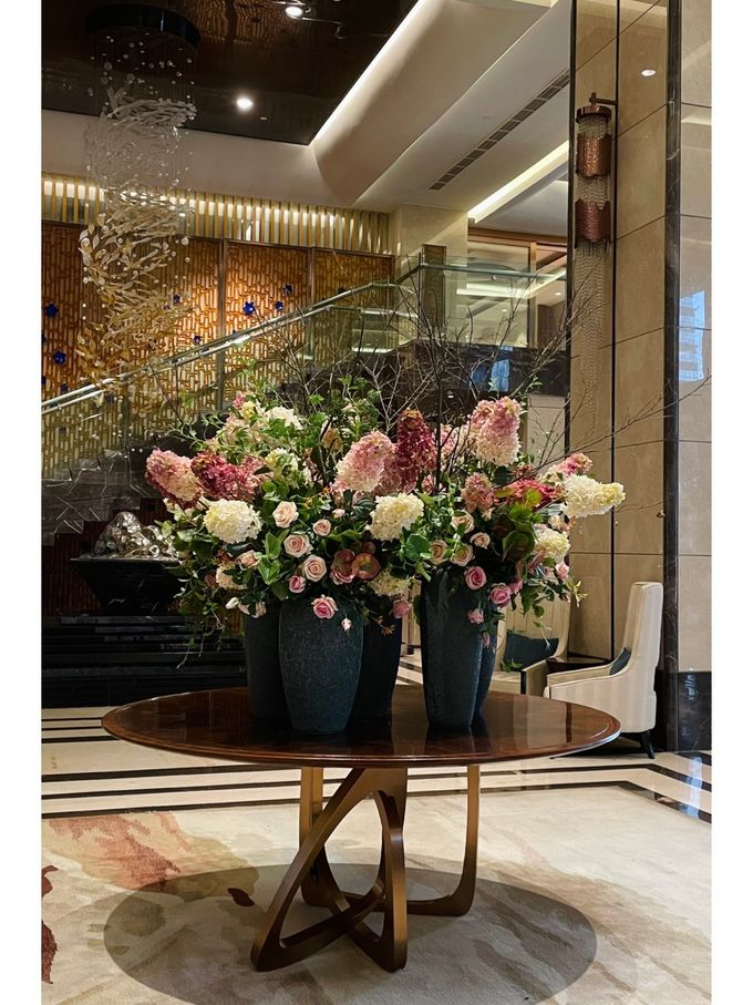 Premium Vase Ornament Hotel Flower Arrangement Decorative Flower Pot And Table 4