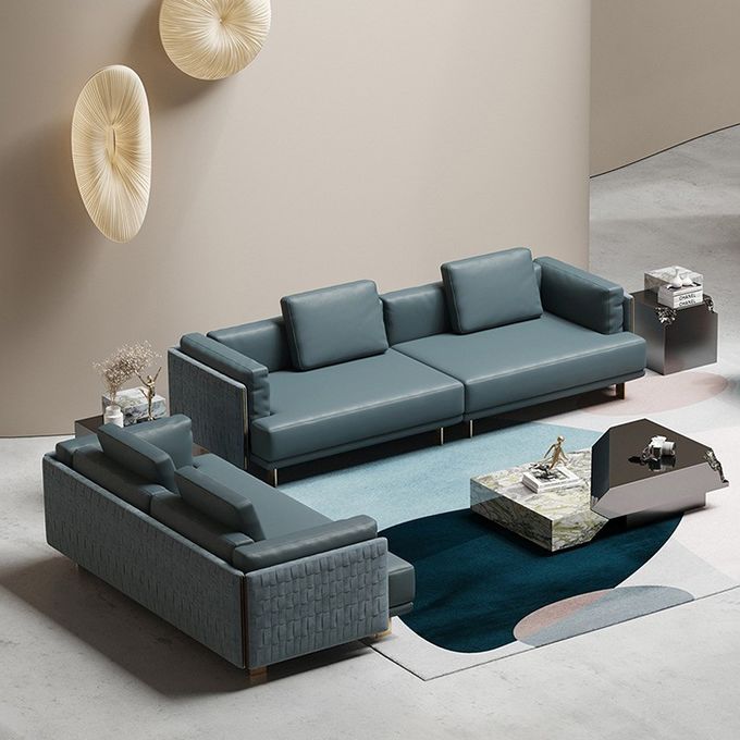 Modern Luxury Hotel Reception Sofa Solid Wood Frame Negotiation Sofa 3