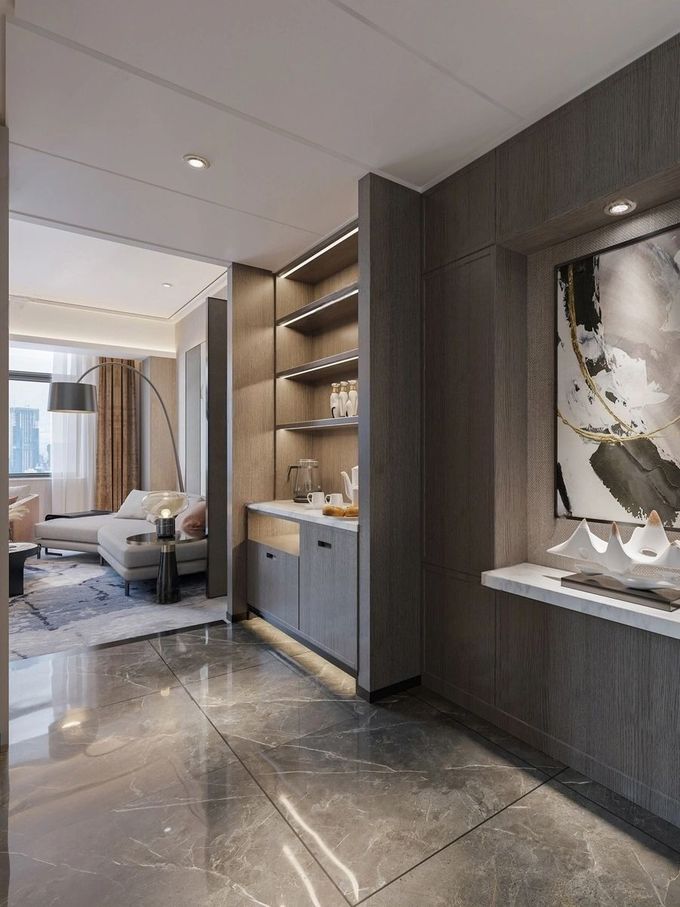 Multi Type Hotel Suite Deluxe Bedroom Furniture Light Color 3