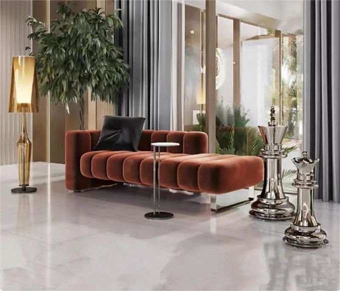 Custom Velvet Recliner Sofa Hotel Rooms Furniture Luxurious And Cosy 3