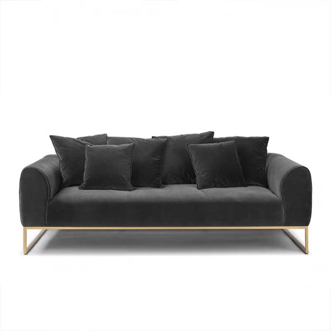 Colorful Velvet Texture Hotel Room Sofa Unique Touch 0