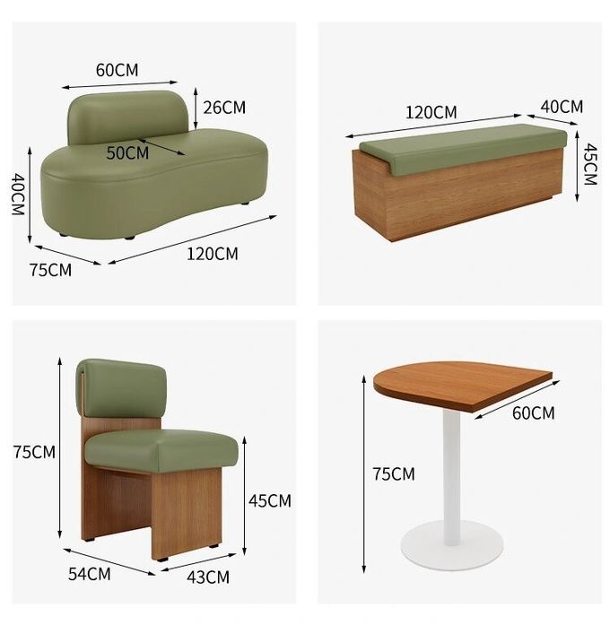 High End Besopke Leisure Sofa Coffee Table Free Combination Set Green Beige Color 5