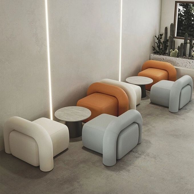 Star Hotel Lobby Furniture Leisure Sofas Chairs Tables Custom Regular Size 3