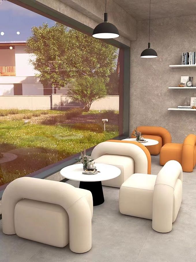 Star Hotel Lobby Furniture Leisure Sofas Chairs Tables Custom Regular Size 5