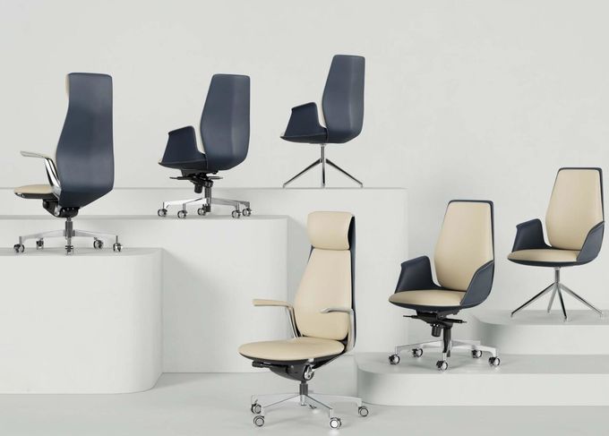 Modern Office Swivel Chair Hotel Study Room High Back Comfortable Leather Chair 5