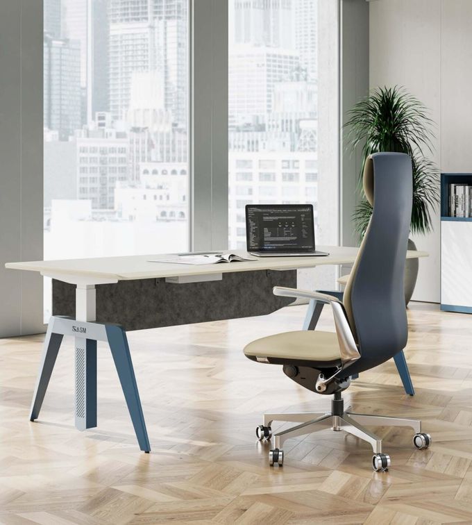 Modern Office Swivel Chair Hotel Study Room High Back Comfortable Leather Chair 3