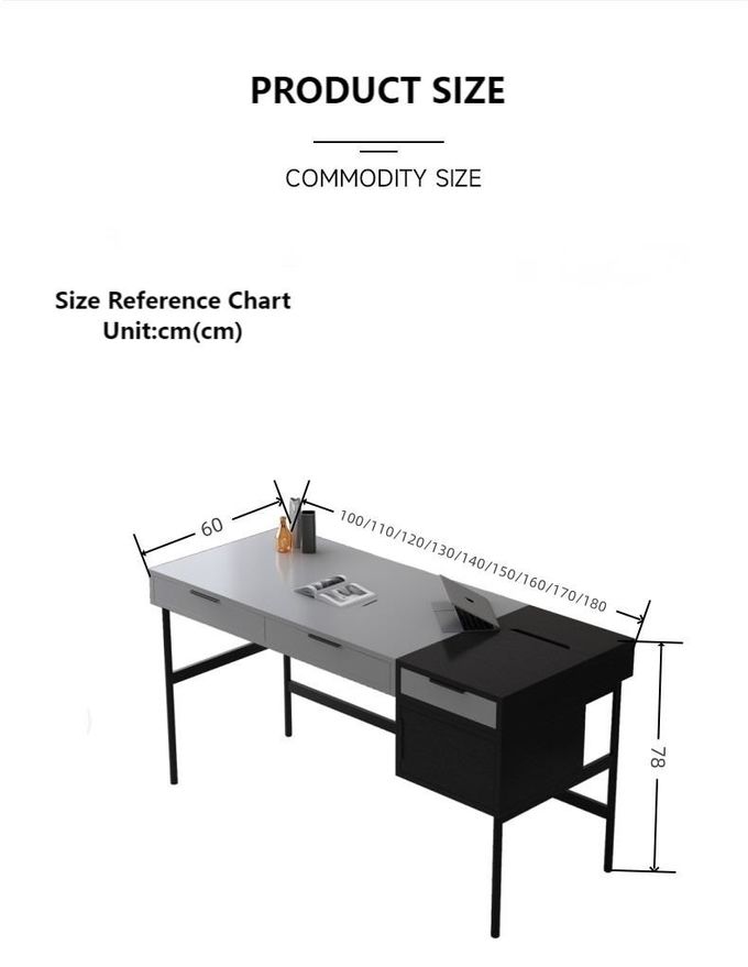 Walnut Study Computer Desk With Chair Set For Hotel Study Home Office 5