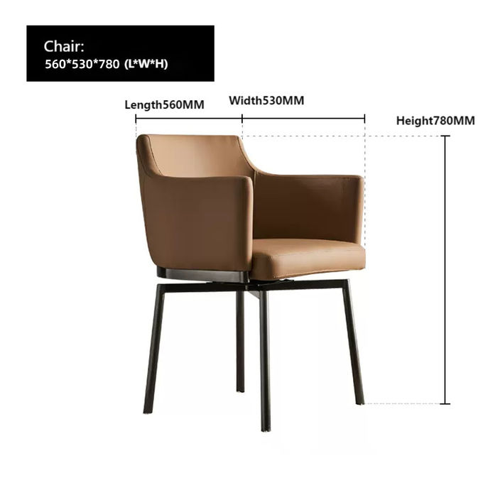 Saddle Leather Minimalist Design Modern Writing Desk Hotel Bedroom Study Table 4