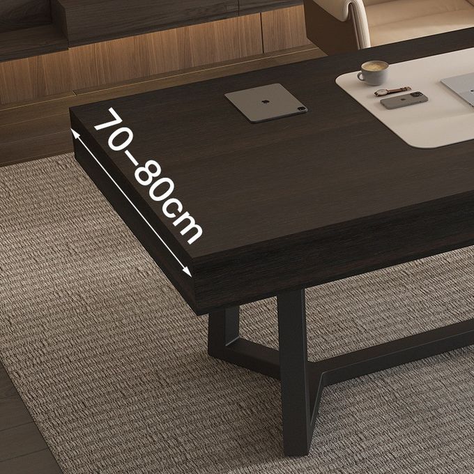 Modern Black Y Legs Solid Wood Office Desk For Star Hotel Rooms 2