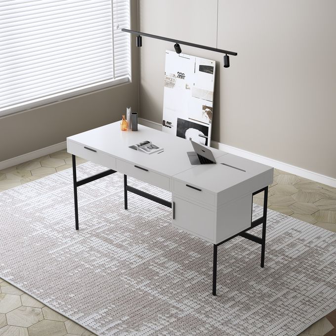 Walnut Study Computer Desk With Chair Set For Hotel Study Home Office 0