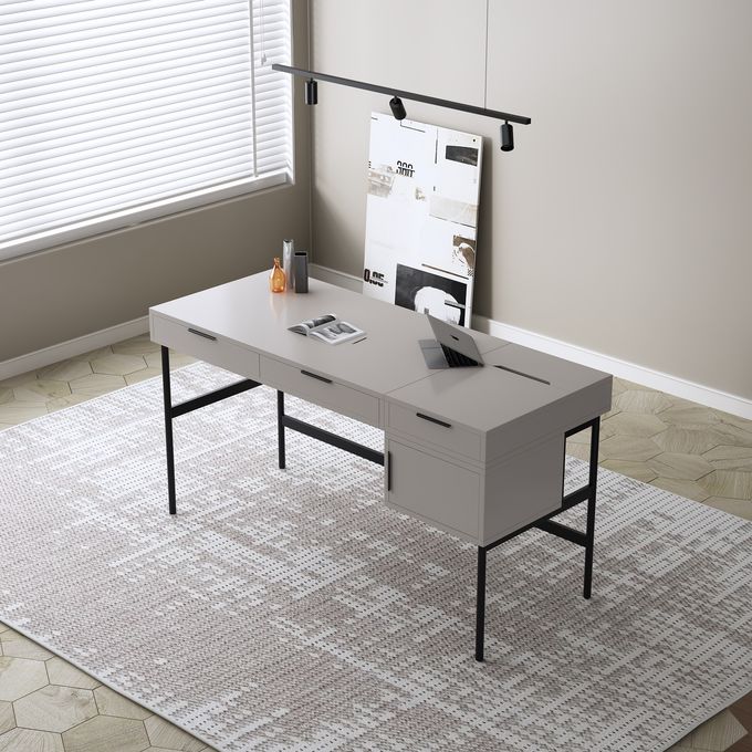 Walnut Study Computer Desk With Chair Set For Hotel Study Home Office 1