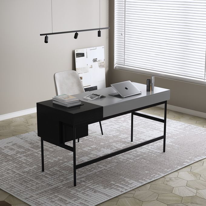 Walnut Study Computer Desk With Chair Set For Hotel Study Home Office 2