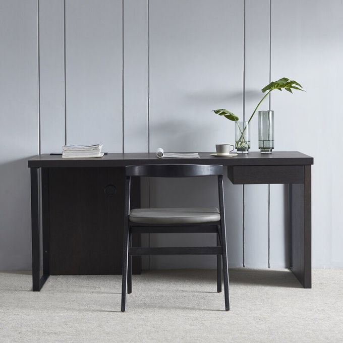 ODM Drescher Desk With Removable Drawers Smoked Wood Star Hotel Room Furniture 0