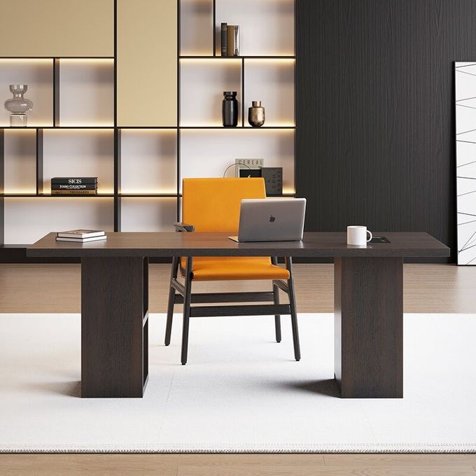 Study Boss Home Office Computer Desk Solid Wood Customized 2