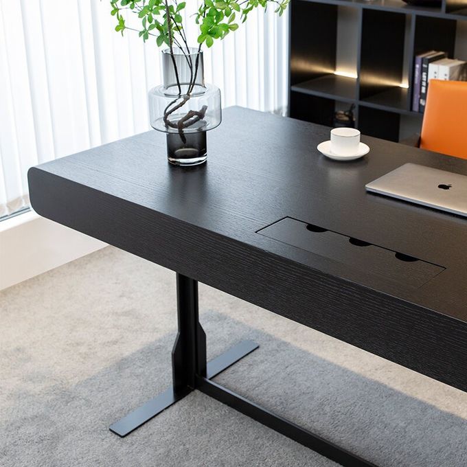 Italian Style Simple T Leg Writing Desk for Commercial Home 0