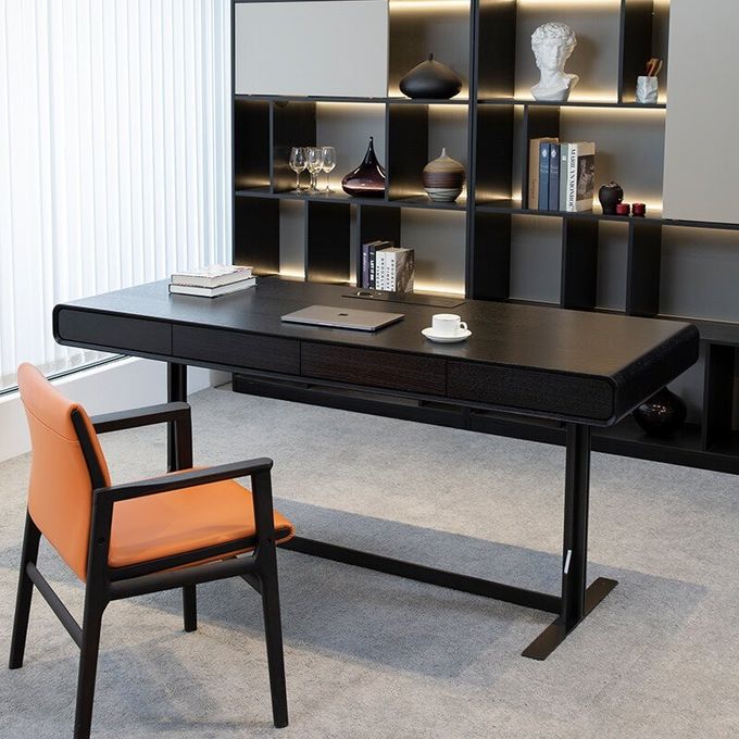 Italian Style Simple T Leg Writing Desk for Commercial Home 1