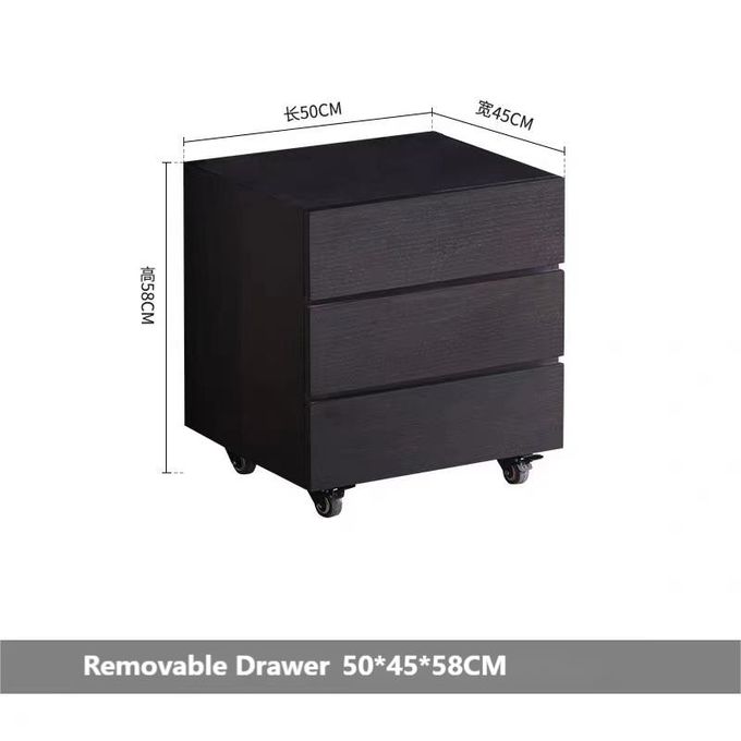 ODM Drescher Desk With Removable Drawers Smoked Wood Star Hotel Room Furniture 4