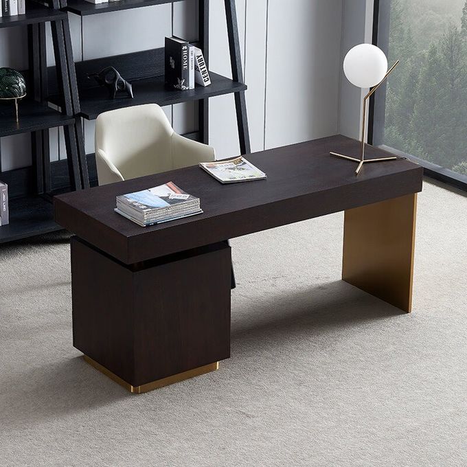 ODM Solid Wood Computer Desk With Drawers For Organising Books 4