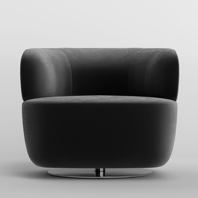 Molteni Elain And Clipper Velvet Armchair Hotel Interior Decor 2