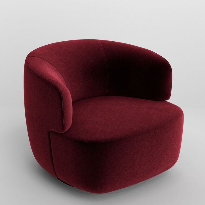 Molteni Elain And Clipper Velvet Armchair Hotel Interior Decor 0