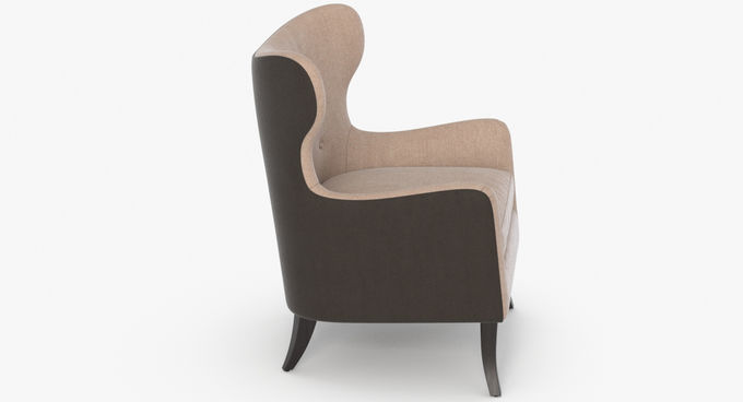 Modern Hotel Room Fabric Chair With Wood Frame 40cm Seat Height 0