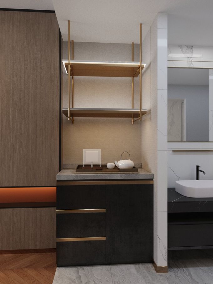 Stain Resistant Hotel King Guest Room Furniture Custom Fully Furnished 3