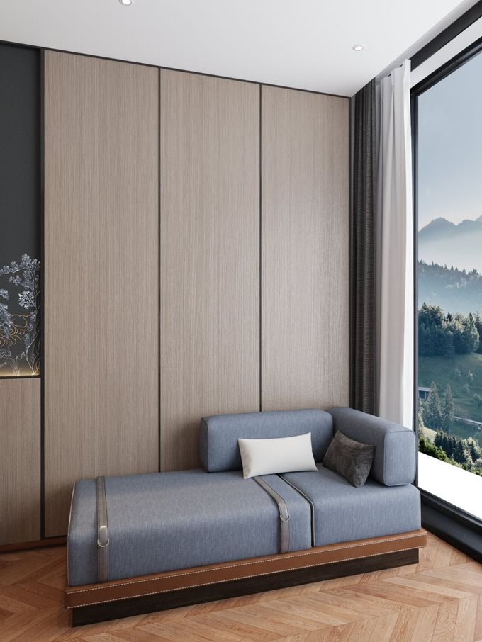 Stain Resistant Hotel King Guest Room Furniture Custom Fully Furnished 0