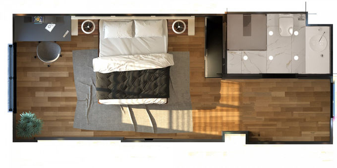 5 Star Hotel Bedroom Furniture Space Optimization Interior Room Decoration 2