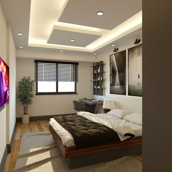 5 Star Hotel Bedroom Furniture Space Optimization Interior Room Decoration 1