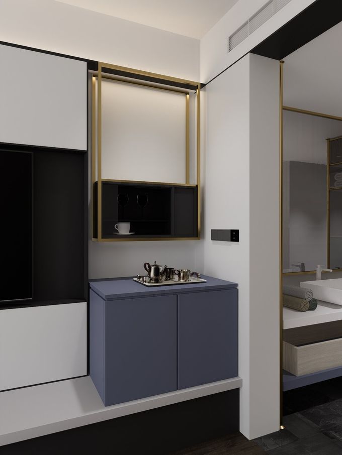 Custom Walnut Wood Finish Hotel Bedroom Furniture King Guest Room Layout Full Set 10