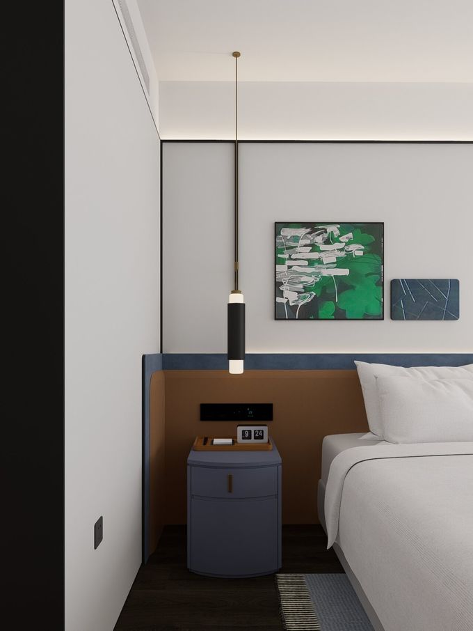 Custom Walnut Wood Finish Hotel Bedroom Furniture King Guest Room Layout Full Set 11