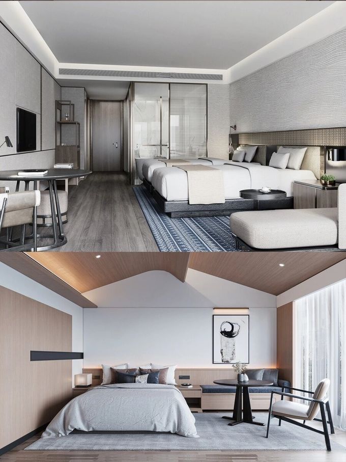 Standard Plywood Hotel Guest Room Furniture Full Supply Customization 3