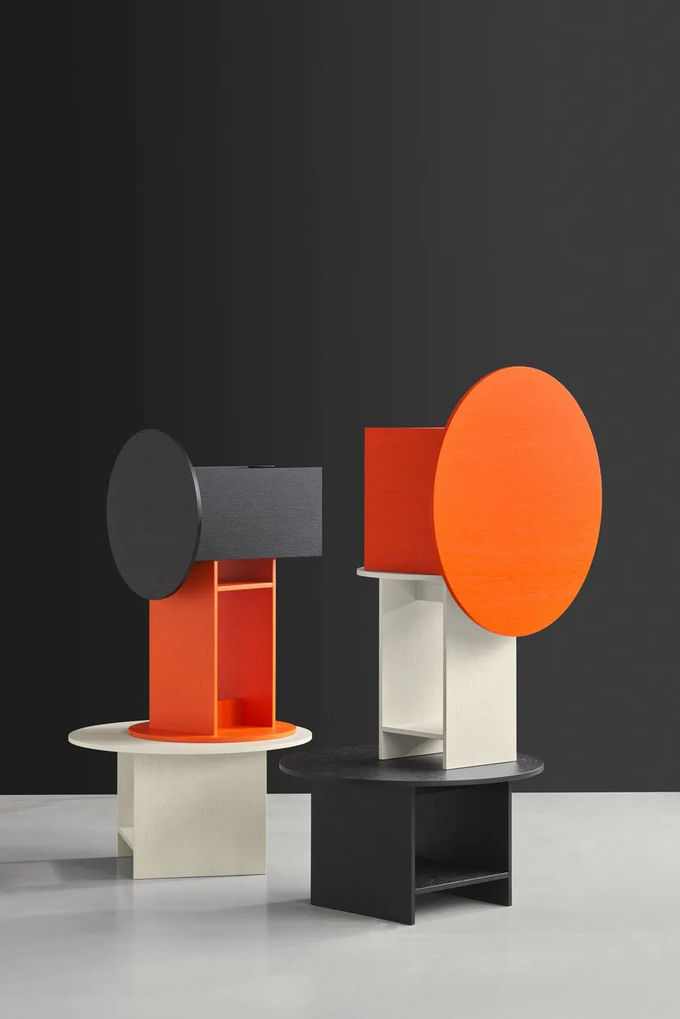 Durable Black Plywood Side Tables For High End Hotel Lounge 3