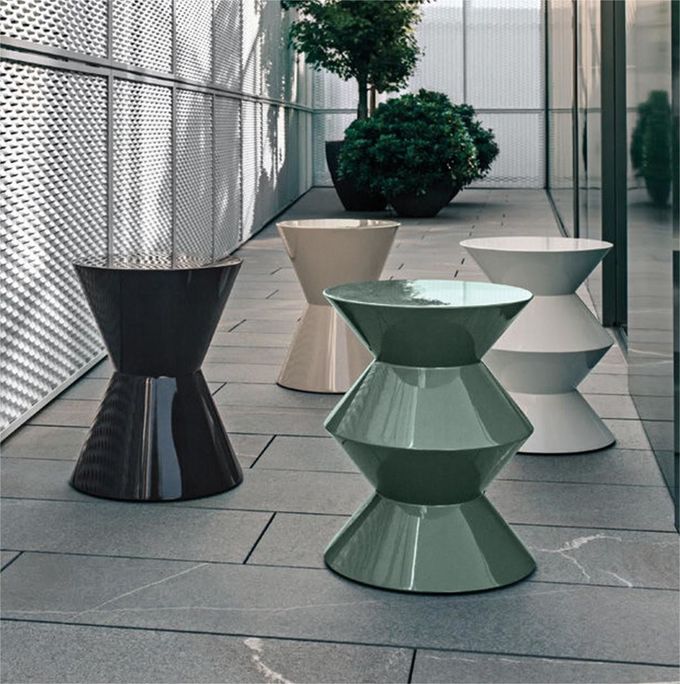 Simple Fiberglass Couch Hotel Sofa Corner Table For Business Leisure 4