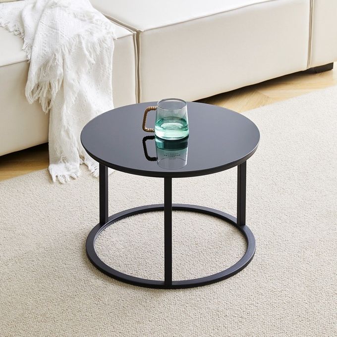 Modern Low Matt Lacquered Metal Coffee Table Set For Hotel Home Office 4