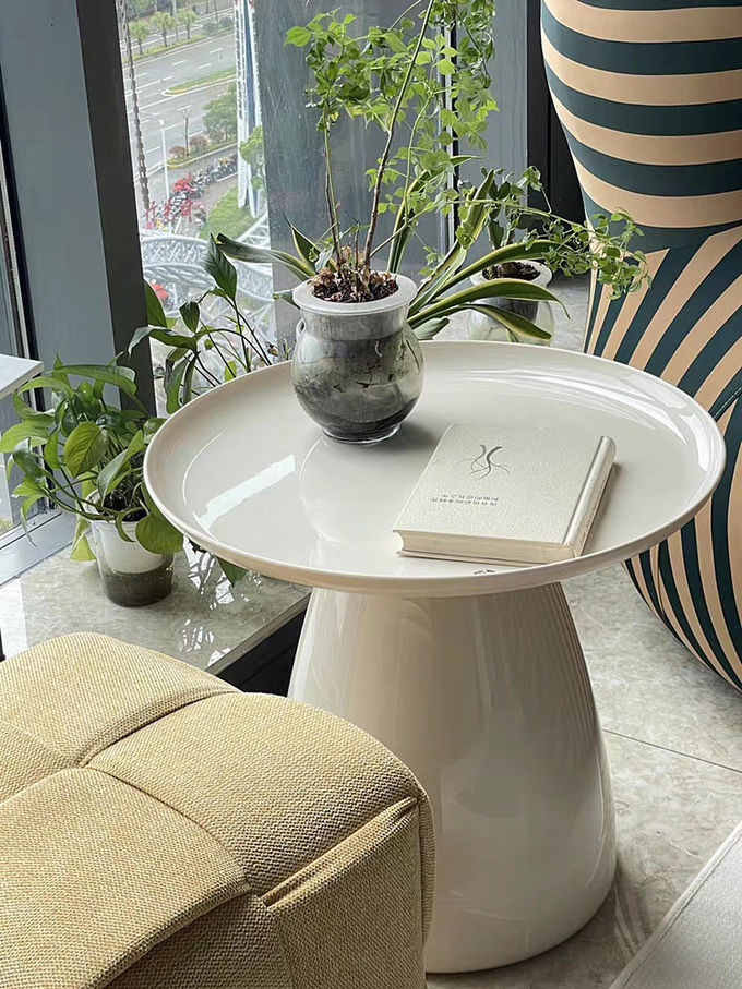 Modern Sofa Side Table Art Colour Fiberglass Bedside Chairside Table 4