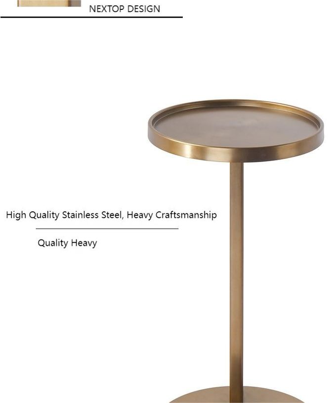 Hotel Golden Metal Side Table Modern High End Interior Furniture Customisation 5