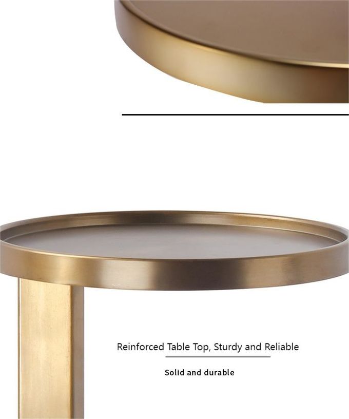 Hotel Golden Metal Side Table Modern High End Interior Furniture Customisation 4