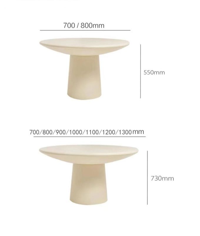 Art Elephant Legs Hotel Coffee Table Fiberglass Simple Round Dining Table Chairs Set 10