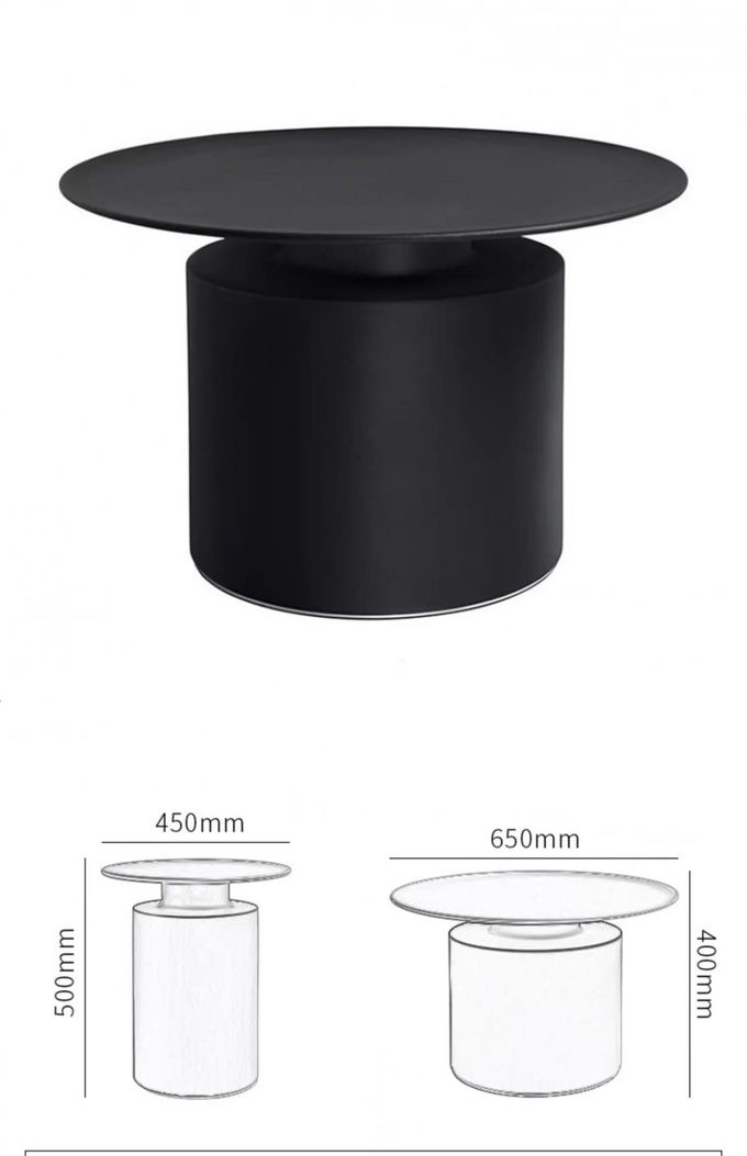 Modern Carbon Steel Iron Round Corner Table Bedroom Bedside Side Table 5