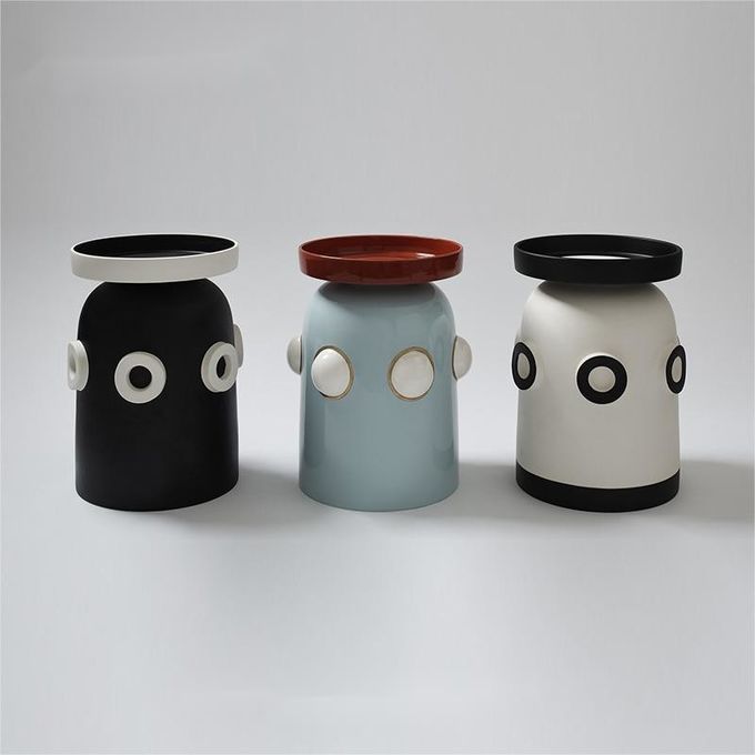 Modern Creative Fiberglass Hotel Side Table High Value Home Coffee Sofa Table Matte Surface 8