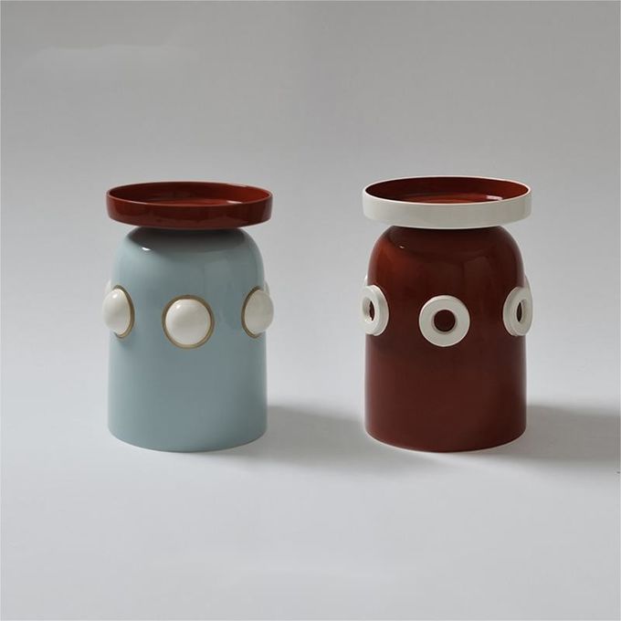 Modern Creative Fiberglass Hotel Side Table High Value Home Coffee Sofa Table Matte Surface 6