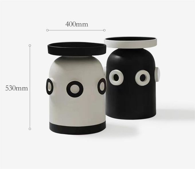 Modern Creative Fiberglass Hotel Side Table High Value Home Coffee Sofa Table Matte Surface 9